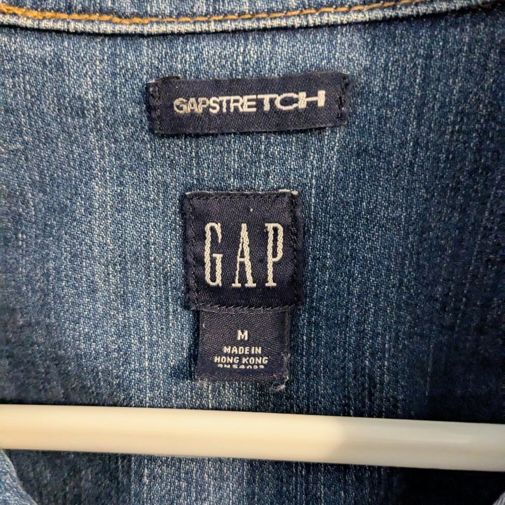 Gap Stretch Denim Medium Blue Wash Jeans Jacket - Picture 3 of 11